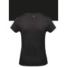 T-shirt -basique- Noir- Femme - adulte - broderie rose- Mes petits persoo