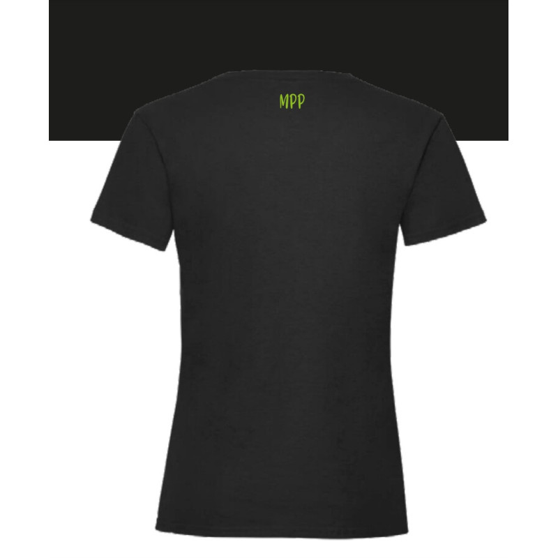 T-shirt -basique- noir- homme - adulte - broderie verte- Mes petits persoo