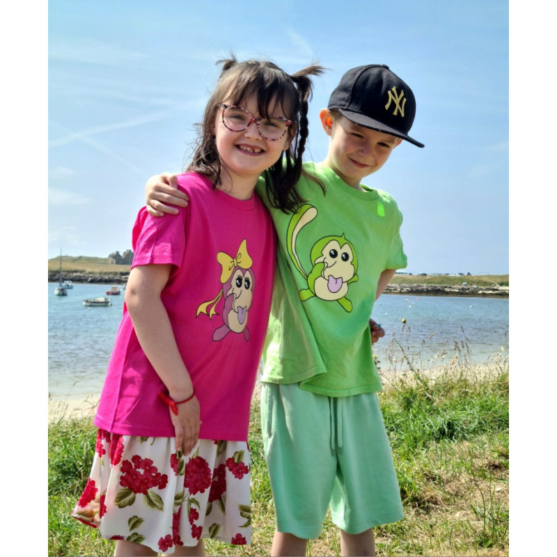 T-shirt Enfant Momo Vert - Mes Petits PersOo