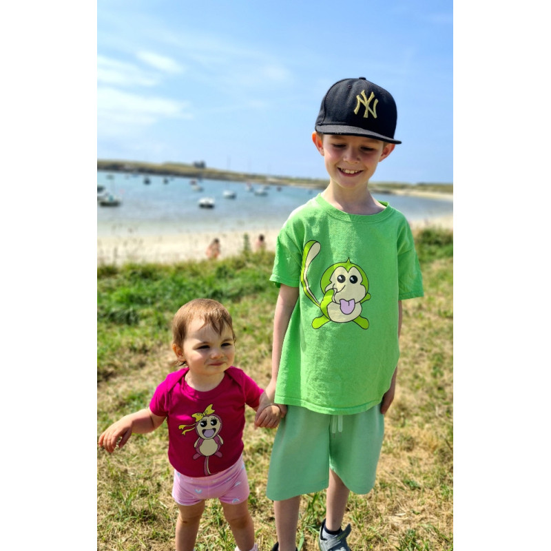 T-shirt Enfant Momo Vert - Mes Petits PersOo