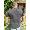 T-shirt -basique- noir- homme - adulte - broderie verte- Mes petits persoo