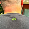 T-shirt -basique- noir- homme - adulte - broderie verte- Mes petits persoo