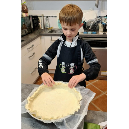 Tablier Noir Mimi et Momo - Mes petits persOo