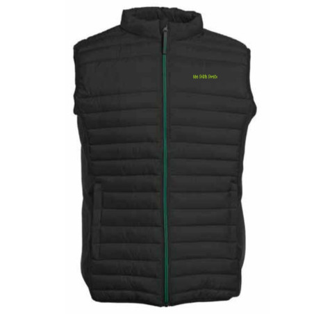 doudoune sans manches - noir- homme - adulte - broderie verte- Mes petits persoo