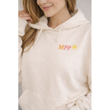 sweat femme à capuche  - beige - femme - adulte - broderie colorée MPP - Mes petits persoo