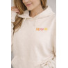 sweat femme à capuche  - beige - femme - adulte - broderie colorée MPP - Mes petits persoo