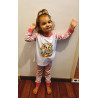 ensemble pyjama rayé marin - rose - bébé - manches et pantalon rayé - initial MPP - Mes petits persoo