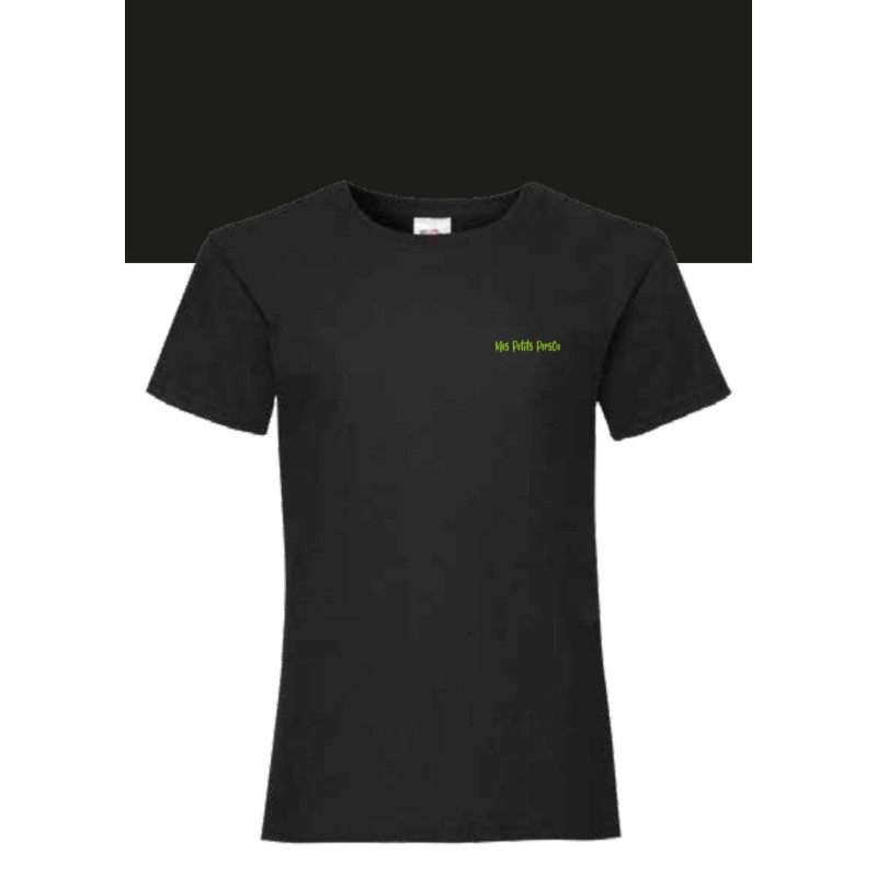T-shirt basique Noir enfant - Mes petits persoo