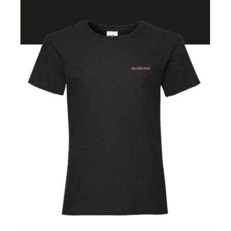 T-shirt basique Noir enfant - Mes petits persoo