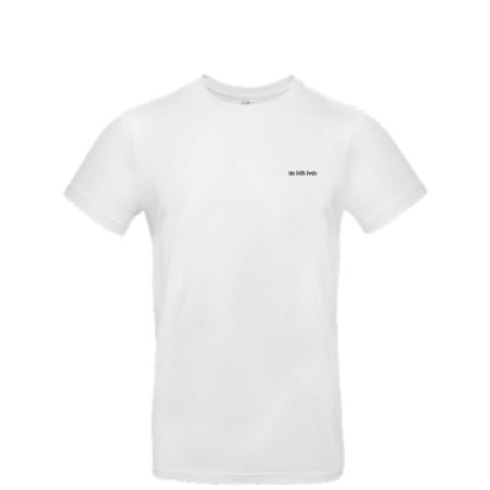 T-shirt -basique- blanc- homme - adulte - broderie  noir - Mes petits persoo