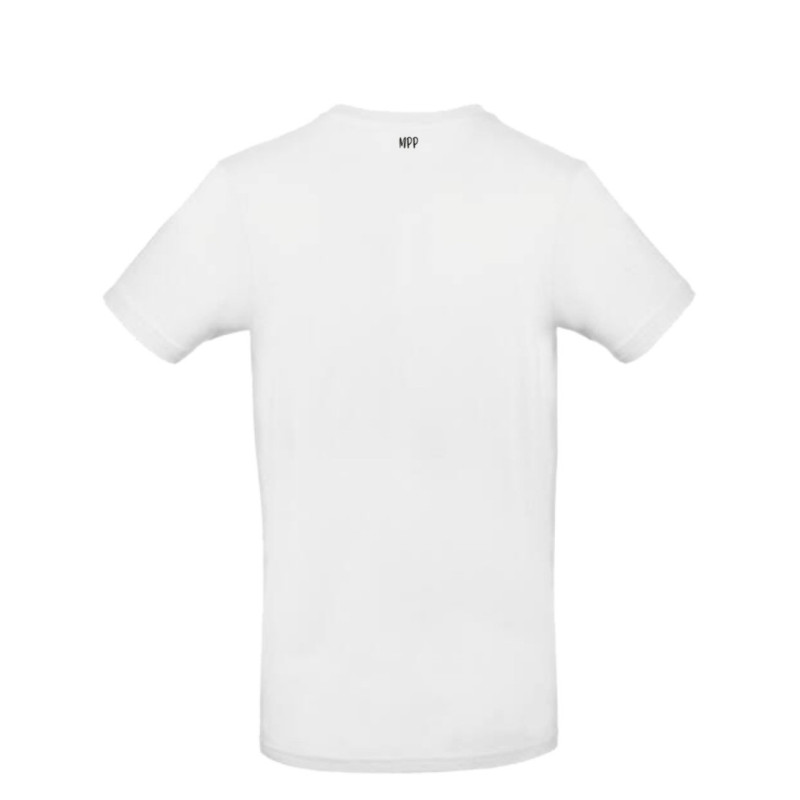 T-shirt -basique- blanc- homme - adulte - broderie  noir - Mes petits persoo