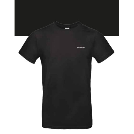 T-shirt -basique- noir- homme - adulte - broderie blanche- Mes petits persoo