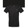 T-shirt -basique- noir- homme - adulte - broderie blanche- Mes petits persoo